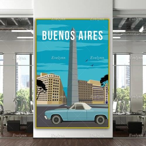 Buenos Aires Travel Poster, Buenos Aires Wall Art, Buenos Aires Travel Print, Argentina Poster Home Decor Canvas Unique Gift