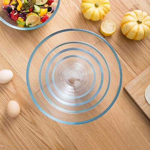 Transparent salad bowl Noodle bowl Salad mixing bowl Kitchen glass bowl Home decoration bowl soup bowl mixing bowl ramen bowl