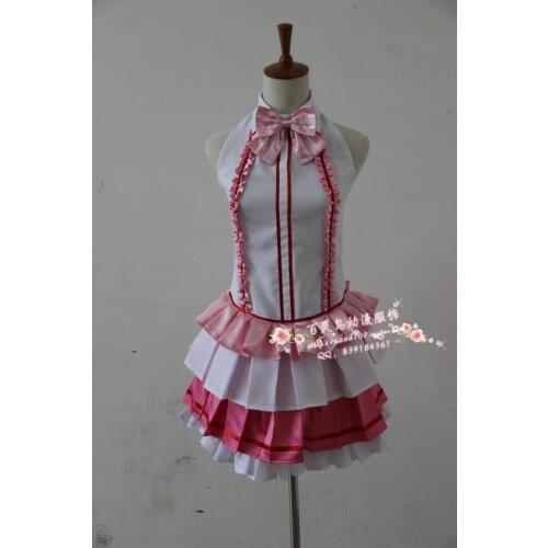 SAO Sword Art Online Yuuki Asuna Idol ver Singer Pink Stage Dress Cosplay Costume