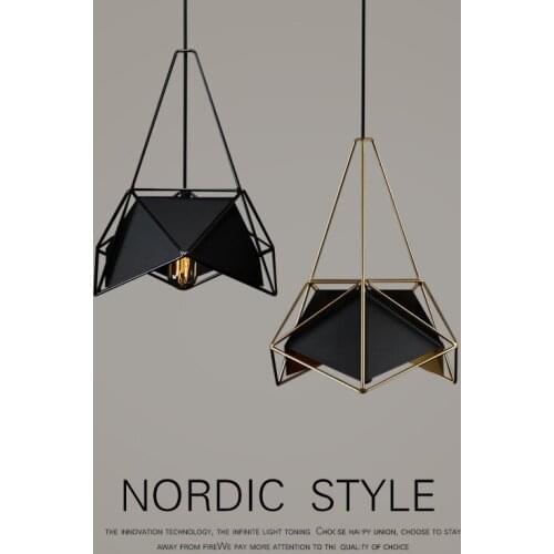 Nordic Creative Simple Black White Gold Chandelier Pendent Lamp Restaurant Table lamp Living Room The study Attic Pendent Lamp L