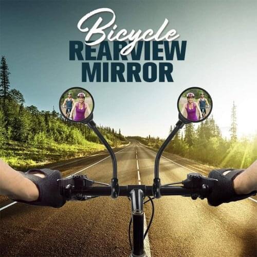 Bicycle Rearview Mirror Upgraded HD Convex Bike Mirrors Bicycle Rearview Mirror MTBs BMX Bicycle Adjustable Rearview Mirror Rear