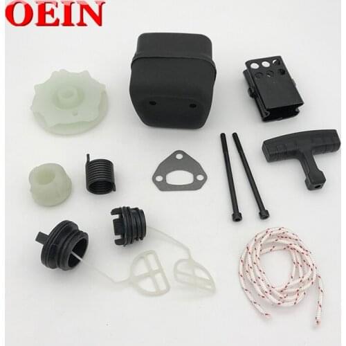 Exhaust Muffler Bolt Gasket Pulley Fuel Oil Cap Kit For HUSQVARNA 137 137E 142 142E Chainsaw Replacement Parts