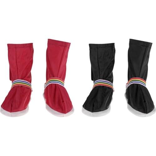 1 Pair Waterproof Rain Shoes Cover Travel Bike Motorcycle Boots Covers Overshoes Rain Suit/Gear Green Red