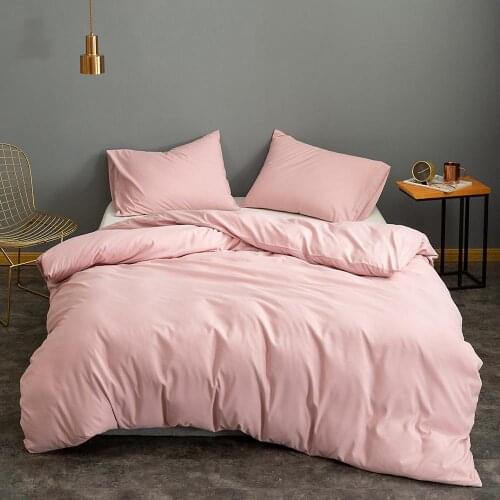 1 pc Quilt Cover Pink Bed Cover Pillowcase for Girls Solid Color pościel 200x220 Duvet Cover King Size ( no pillowcase)