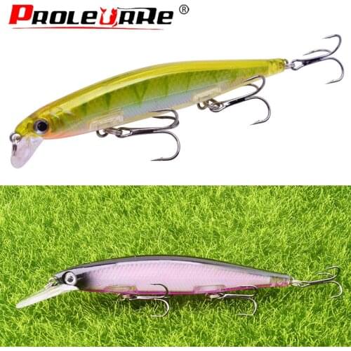 1Pcs 11cm 12.5cm Minnows fishing lure vibration Wobbler bait efficient tackle hard lures crankbait japan Pesca fishing hooks