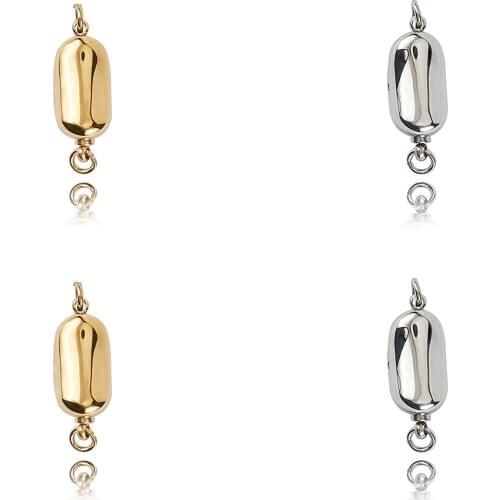 10pcs 304 Stainless Steel Box Clasps Hooks End Buckle Connector for Bracelets Necklace Buckle Jewelry Making 20x8x7mm