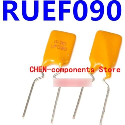 10PCS RUEF090 PPTC Self-recovery fuse 0.9A 30V straight Insert
