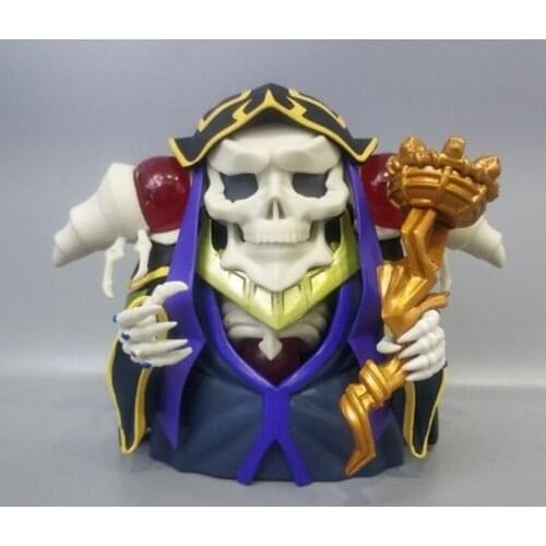 10cm Hot Anime Ainz Ooal Gown 631# Mini Q Ver. PVC Action Figure Collection Model Toys Decoration Gift Dropshipping Brinquedos
