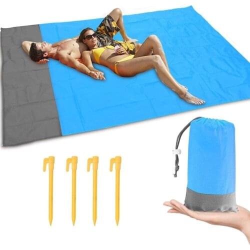 200*140cm Waterproof Pocket Beach Blanket Folding Camping Mat Mattress Portable Lightweight Mat Outdoor Picnic Mat Dropshipping