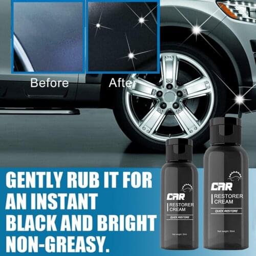 50ml Automobiles Plastic Leather Retreading Agent With Sponge Car Restorer Creamer Car Wash And Maintenance Tools
