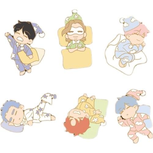 6 Designs New Here U Are Metal Badge Brooch Yu Yang, Li Huan Figure Enamel Pins Pendant Fans Collection Gift