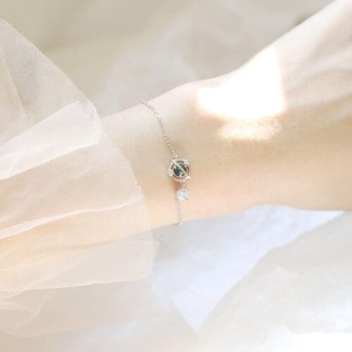 925 Sterling Silver Bracelet Adjustable Exquisite Shining Zircon Cuff Bracelet 2021 New Trendy Jewelry Anniversary Gift