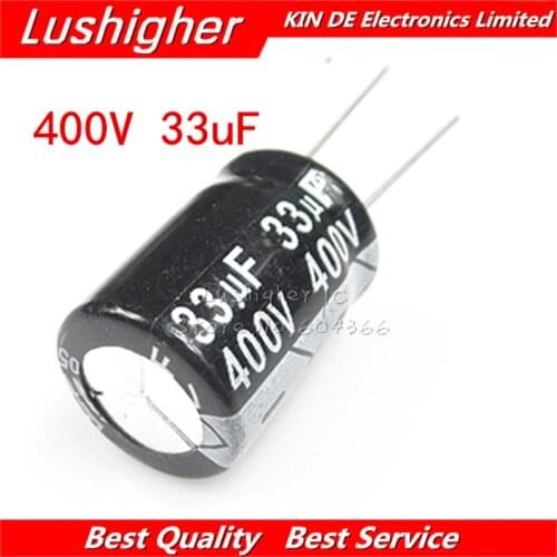 5PCS 400V33UF 16*22mm 33UF 400V 16x22 mm Aluminum Electrolytic Capacitor DIP