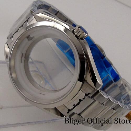 BLIGER New Arrival 40mm Automatic Watch Case fit NH35A NH36A Seeing Glass/Solid Back Sapphire Crystal