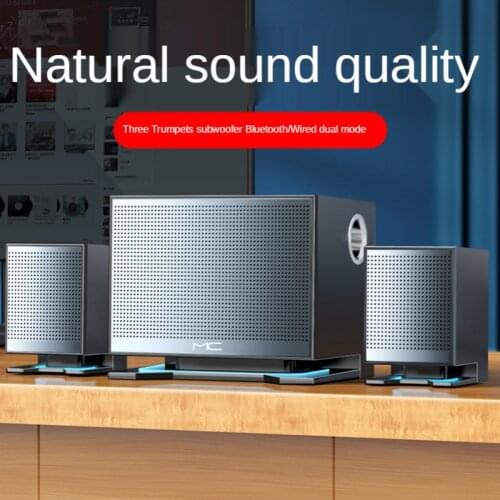 Computer Bluetooth Speaker Home Audio Desktop Laptop Multimedia Subwoofer USB Wired Influence