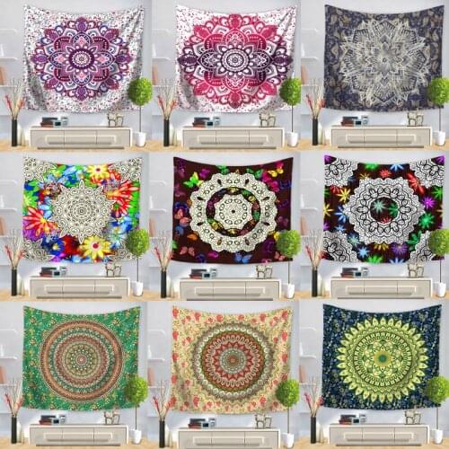 Bohemian Mandala Tapestry Wall Hanging Sandy Beach Throw Rug Blanket Camping Tent Travel Yoga Mattress Tapestry
