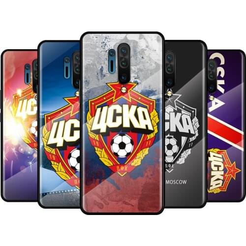 Tempered Glass Cover Luxury Shell Hot Russia PFC CSKA For Oneplus 9R 9 8T 8 Nord Z 7T 7 Pro 5G Shockproof Capa Phone Case