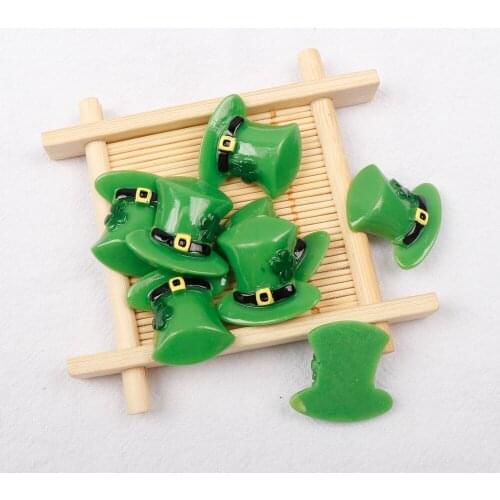 Clover Resin St. Patricks Day Cute Patch Kid Toy Decor Scrapbook Embellishment Craft Material DIY Hair Bow Accessories 10pcs