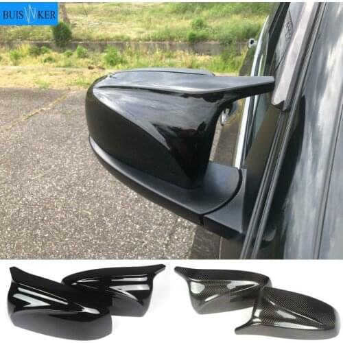 A Pair Carbon Fiber/ABS Mirror Cover X5 X6 Car Side Rearview Mirror Cap Cover Replacement For BMW X5 X6 E70 E71 2007-2013
