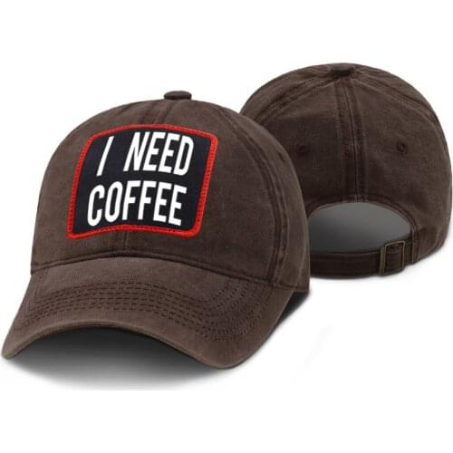Letter I Need Coffee Print Men Baseball Cap Hip Hop Outdoor Woman Baseball Cap Hot Sell Trucker Casquette Soild Color Summer Hat