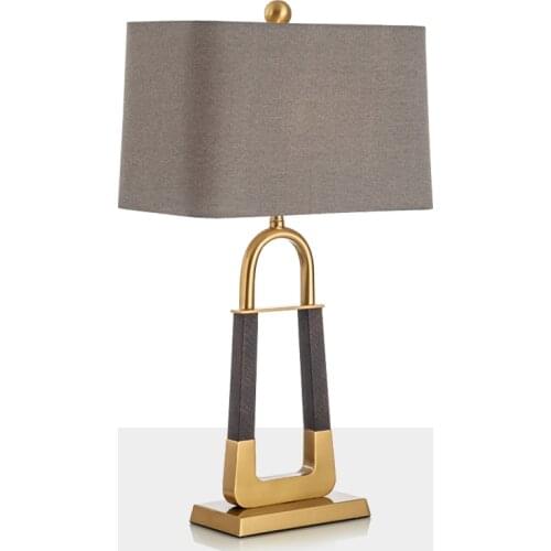 Nordic table lamp modern living room creative iron bedside table lamp light luxury hotel bedroom simple study model room lamp