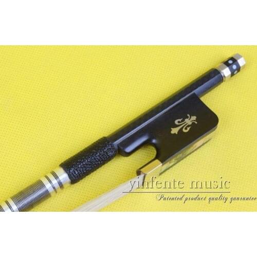 New one Cello Bow Carbon fiber Round Stick Ebony f rog High Quality 1pcs #TX -65