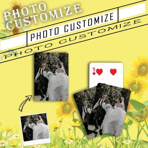 Custom Face Playing Cards Poker Table Board Game Collection Leisure Entertainment Toy Family Wedding Present Personalized Gift