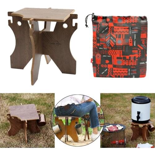 Camping Water Bucket Stand Cooler Holder Support Rack Bracket Hooks BBQ Folding Stool Footstool