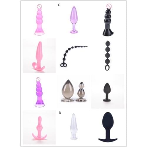 Sexy Black Silicone Anal Plug Massage Adult Sex Toys For Women Man Gay Anal But Plug Set Buttplug Butt Plugs Sex Products
