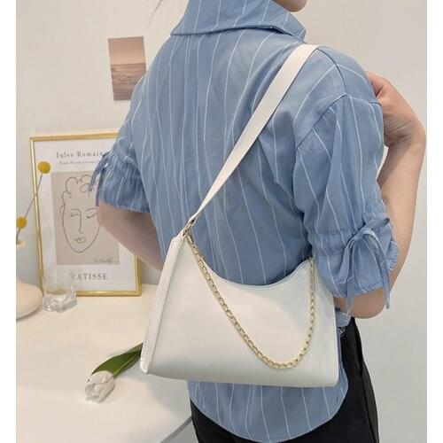 Crossbody Bag Handbag Designer Underarm Shoulder Bag Female Chain Women Bag Fashion 2021 New PU Leather Simple All-match Zipper
