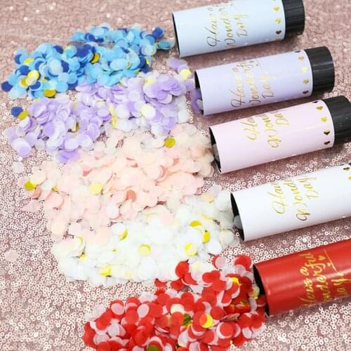 Wedding Supplies Handheld Spring Spread Flowers Tube Birthday Party Scene Decoration Confetti Graduation Spray Paper Tube