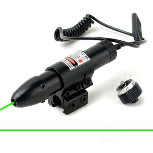 Tactical Adjustable 5mW Green Laser Sight Scope Green Laser Designator For Hunting Riflescope Dual Rail Mount with battery