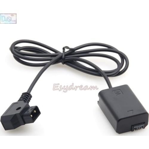 V-mount D-Tap to NP-FW50 NPFW50 Dummy Battery DC Coupler Power Cable Adapter for Anton Bauer Sony A7 A7S Mark II A7R A6300 A6000