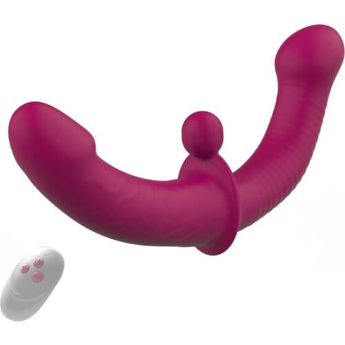 Double head vibrator pussy vibrator sexual stimulation dildo vibrator vagina anal insertion couple orgasm masturbator adult sex