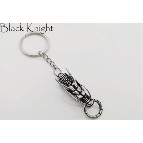 Vintage silver color stainless steel 3D Dragon & Ring charm keychain men women fashion keychain fashion accessaries BLKN0318-KC