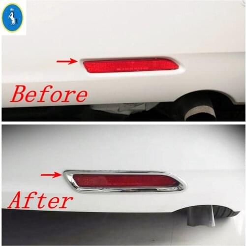 Yimaautotrims Fit For Toyota Sienna XL30 2011 - 2020 Rear Bumper Fog Lights Lamp Cover Trim Chrome ABS Exterior Refit Kit