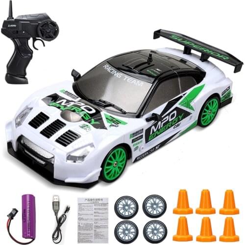 1/24 RC Drift Car 4WD Auto Toy 2.4G Remote Control GTR Rracing Electric Model AE86 F8 Vehicle Kit for Children Kids Adults Boys
