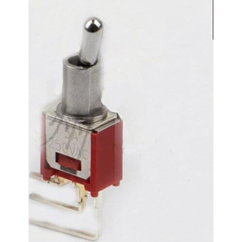 1pcs SMTS-102-C4-N0 rocker switch miniature button shaker button toggle switch 3 feet 2 files single side bending feet