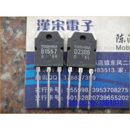 2pcs/lot=a pair 2SB1557 2SD2386 TO-3P