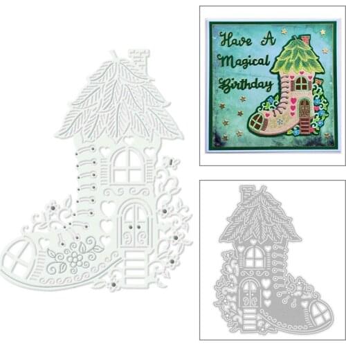 2020 New Magic Birthday Metal Cutting Dies Flowers and Shoe Building Die Cut Scrapbooking For Crafts Card Making No Stamps Sets