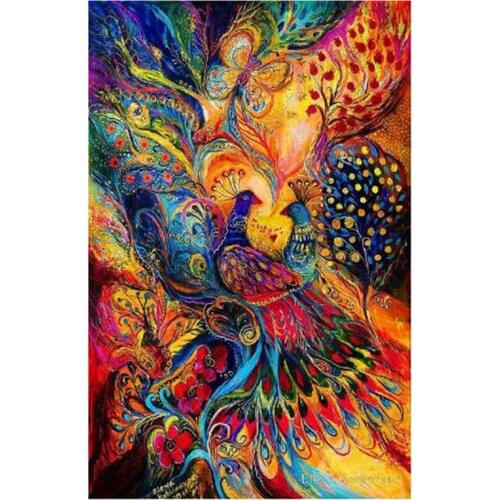 5D DIY Full Round/Square Diamond Painting Animal Peacock 3D Embroidery Cross Stitch Rhinestone Mosaic Home Decor Gift Y114