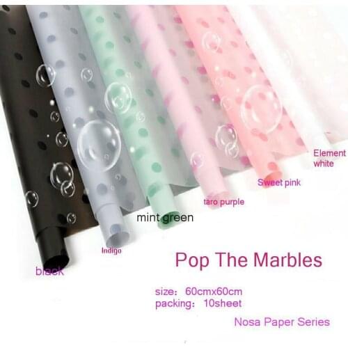 60x60cm Ransparent Waterproof Crystal Bubbles Bouquet Wrapping Paper Florist Supplies DIY Gift Wrap Wedding Flower Decor