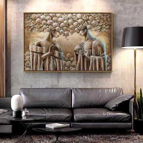 Artcozy Santarve Paveikslas Oil Oil Canvas Painting for Home Decoration Wall Art Canvas Printings Figure Painting Spray Painting