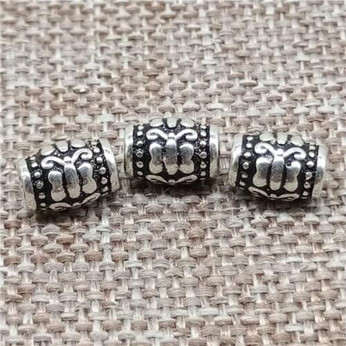 925 Sterling Silver Butterfly Barrel Beads 3mm Hole for Bracelet Necklace