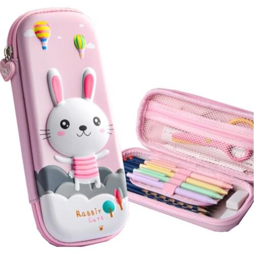 Pencil case cartoon pupil pencil case 3D creative cute pencil cases multifunctional stationery bag childrens stationery box