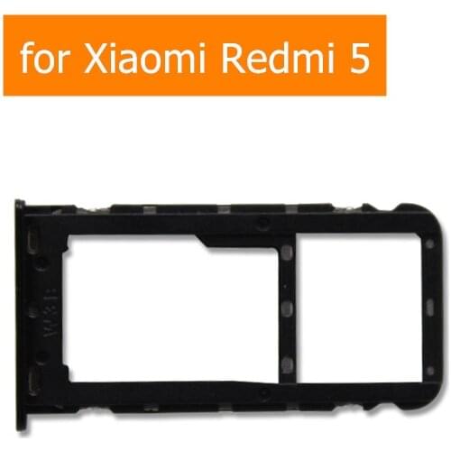 SIM Card Holder Slot Tray For Xiaomi Redmi 5 SIM Nano SIM Card Micro SD Card Tray Holder Slot Adapter Repair Spare Parts