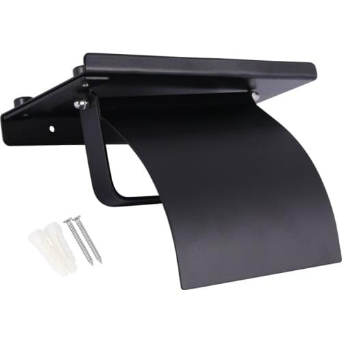 304 Stainless Steel Toilet Tissue Holder Box Toilet Roll Holder Mobile Phone Holder Bathroom Accessories Black