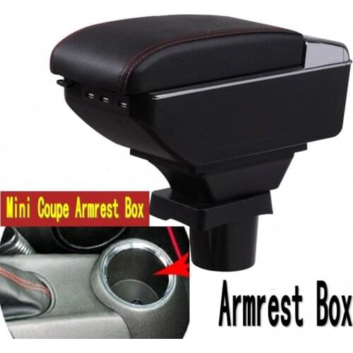 Dual Layer Large Space retractable Centre Console Storage Box For Mini Coupe Armrest box R50 Hatch II gen Car modification acces