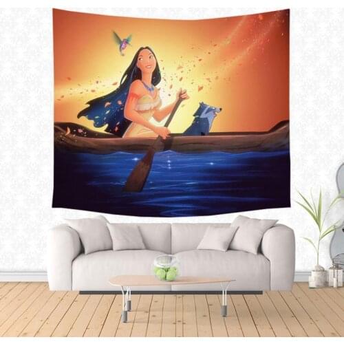 Customized Pocahontas Printed Tapestry Wall Hanging Tapestries Christmas Wedding Decoration Blanket Table Cloth