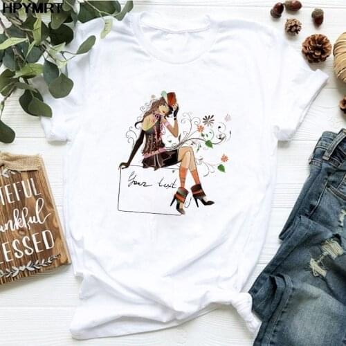 Summer Fashion Girl T-shirt Women Cartoon Graphics Printed Tshirt Harajuku Kawaii Womens Short sleeve T shirt Female Clothing
